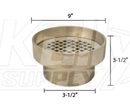 Zurn ZB400-9I Z400 "TYPE I" Round Strainer - Polished Bronze Top