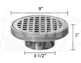 Zurn ZB400-9N Z400 "TYPE N" Round Strainer - Polished Bronze Top