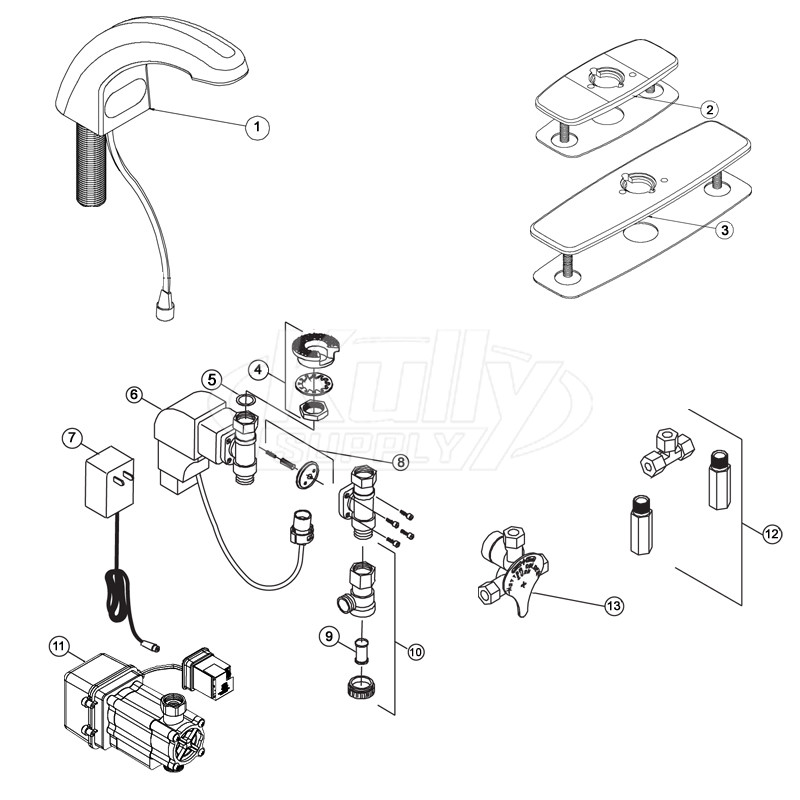 Zurn Z6914 AquaSense Faucet Parts Breakdown | ZurnProducts.com