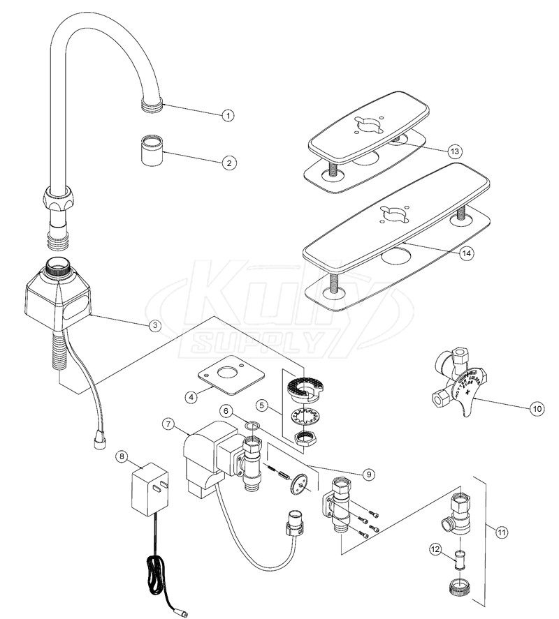 Zurn Z6920 AquaSense Faucet Parts Breakdown | ZurnProducts.com