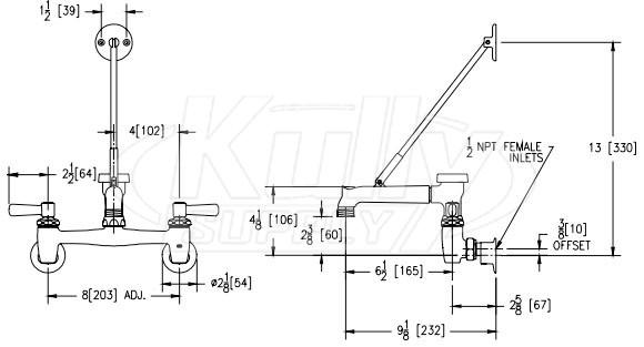 Zurn Z843M1-XL AquaSpec Sink Faucet | ZurnProducts.com