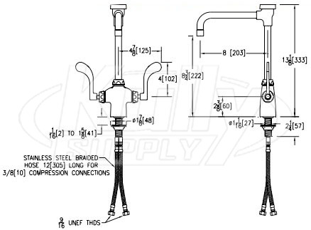 Zurn Z826V4-XL AquaSpec Double Laboratory Faucet | ZurnProducts.com