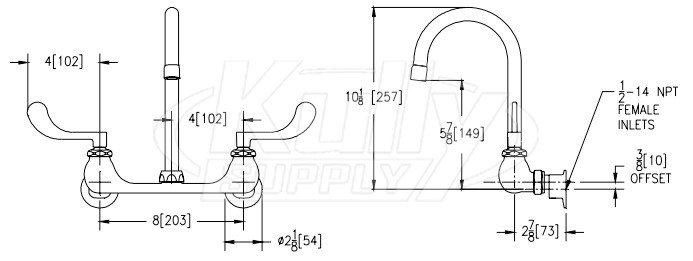 Zurn Z842B4-XL AquaSpec Sink Faucet | ZurnProducts.com