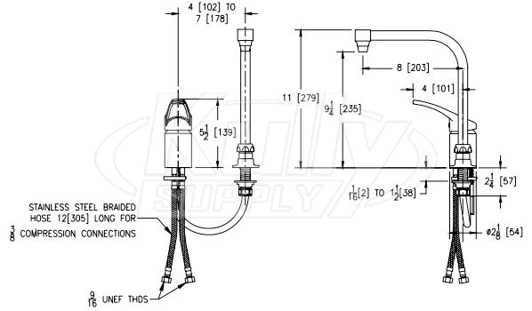 Zurn Z824S0-XL AquaSpec Single Control Faucet | ZurnProducts.com