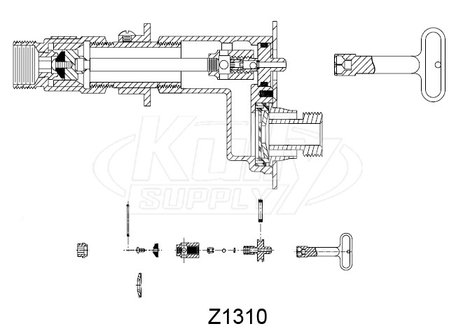 レクター523 Zurn HYD-RK-Z1300-10 Hydrant Repair Kit 66955-201-9 for