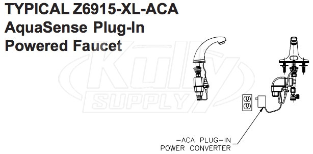 Zurn Z6915-XL-ACA-TMV-1 AquaSense Plug-In Sensor Faucet