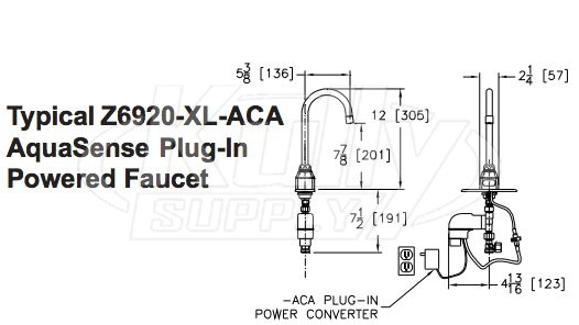 Zurn Z6920-XL-ACA-CP8-MV AquaSense Plug-In Faucet | ZurnProducts.com